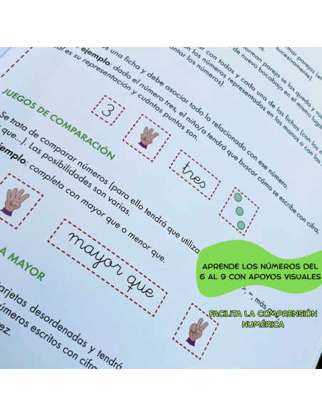 Cuaderno de refuerzo con matemáticas, números 0.2 adaptación con pictogramas