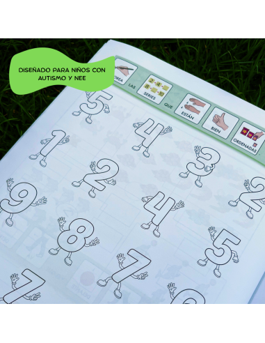 Cuaderno de refuerzo con matemáticas, números...