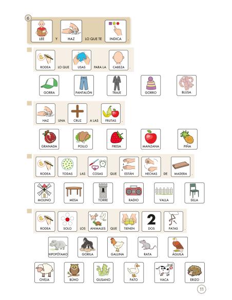 Lecturas Comprensivas 5 A - Frases. Adaptación con pictogramas