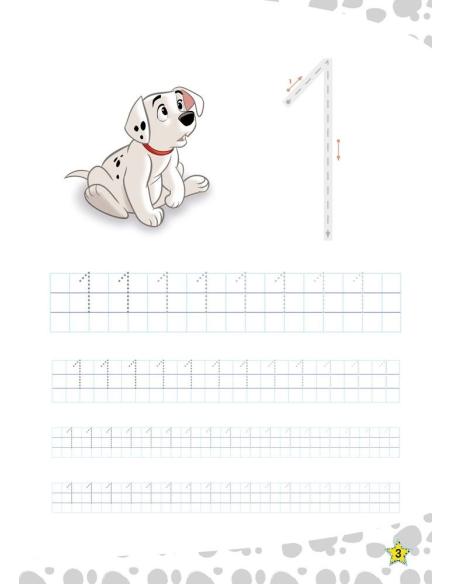 Aprendo y coloreo con Disney. 101 Dálmatas. Números del 1 al 10