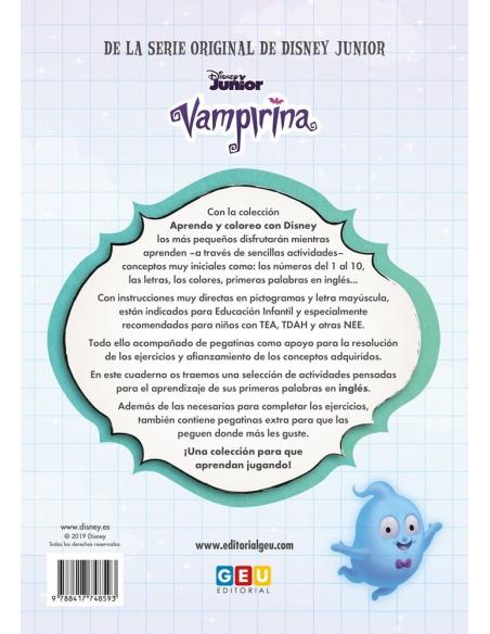 Aprendo y coloreo con Disney. Vampirina. English: Hello! Basic vocabulary