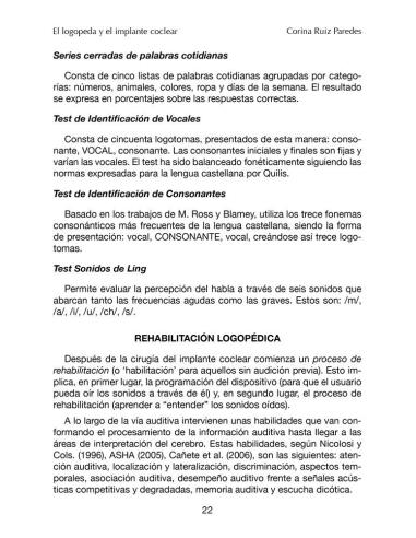 Manual de intervención logopédica en implantes cocleares en adultos