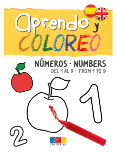 Aprendo y coloreo. Números del 1 al 9 · Numbers from 1 to 9 (español-inglés) 2