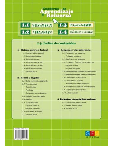 Cuaderno de aprendizaje y refuerzo 1.3: Geometría
