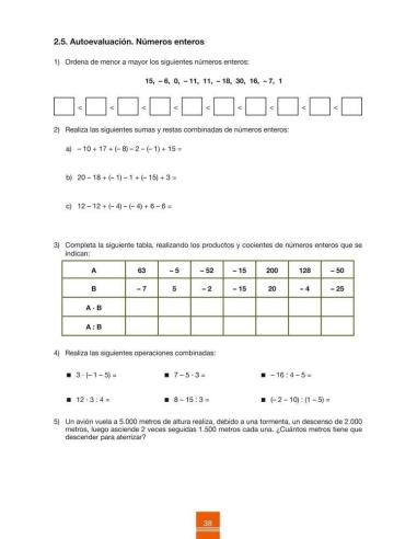 Cuaderno de aprendizaje y refuerzo 2.1: Números