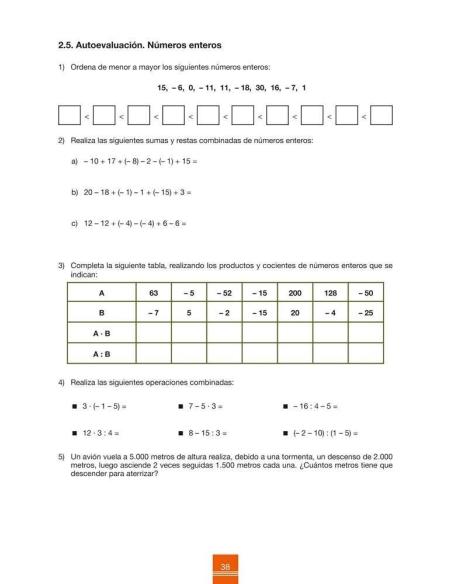 Cuaderno de aprendizaje y refuerzo 2.1: Números