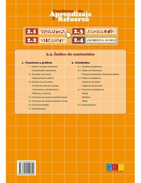 Cuaderno de aprendizaje y refuerzo 2.4: Gráficas y tablas
