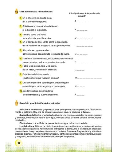 Palabras. Expresión y vocabulario · Nivel 1. Cuaderno 2: El mundo animal