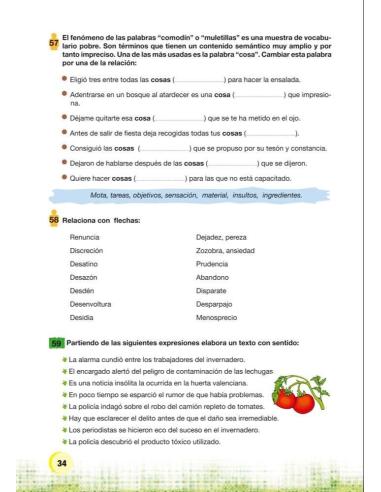 Palabras. Expresión y vocabulario · Nivel 1. Cuaderno 3: El mundo vegetal