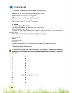 Palabras. Expresión y vocabulario · Nivel 1. Cuaderno 4: Alimentación y salud 2