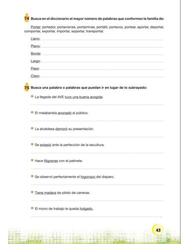 Palabras. Expresión y vocabulario · Nivel 1. Cuaderno 6: Transporte y comunicaciones