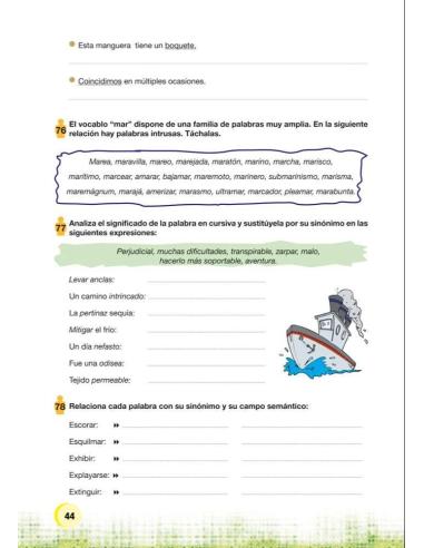 Palabras. Expresión y vocabulario · Nivel 1. Cuaderno 6: Transporte y comunicaciones