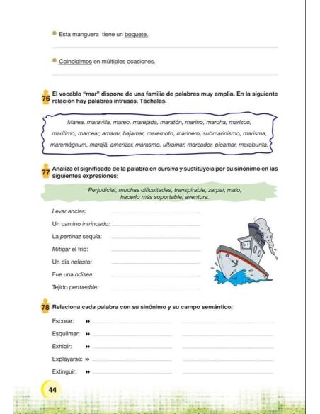 Palabras. Expresión y vocabulario · Nivel 1. Cuaderno 6: Transporte y comunicaciones