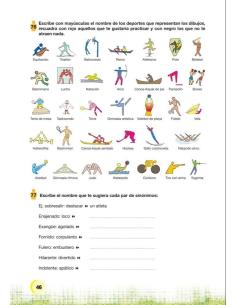 Palabras. Expresión y vocabulario · Nivel 1. Cuaderno 8: Deporte y juego 2