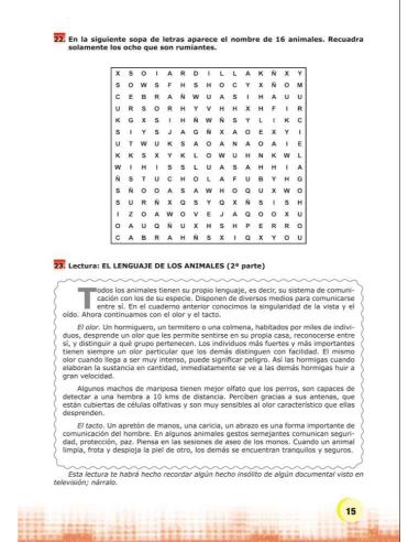 Palabras. Expresión y vocabulario · Nivel 2. Cuaderno 2: El mundo animal