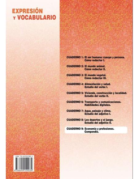Palabras. Expresión y vocabulario · Nivel 2. Cuaderno 9: Economía y profesiones. Compendio