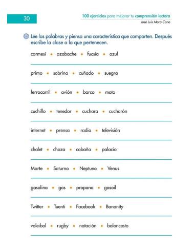 100 ejercicios para mejorar tu comprensión lectora