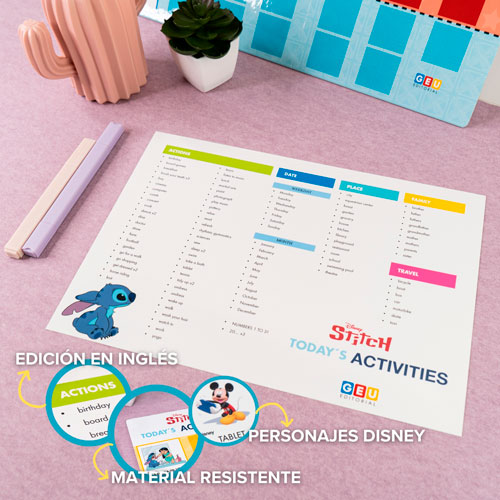 Actividades con varios personajes disney en ingles