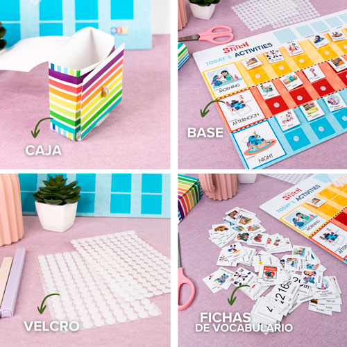 im&aacute;genes de la caja de pictogramas abierta velcro fichas de vocabulario tablero